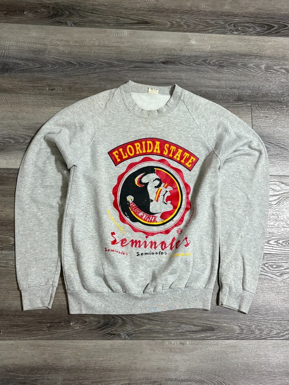 Vintage 1993 Belton Florida State University FSU Logo Crewneck - Men’s Medium